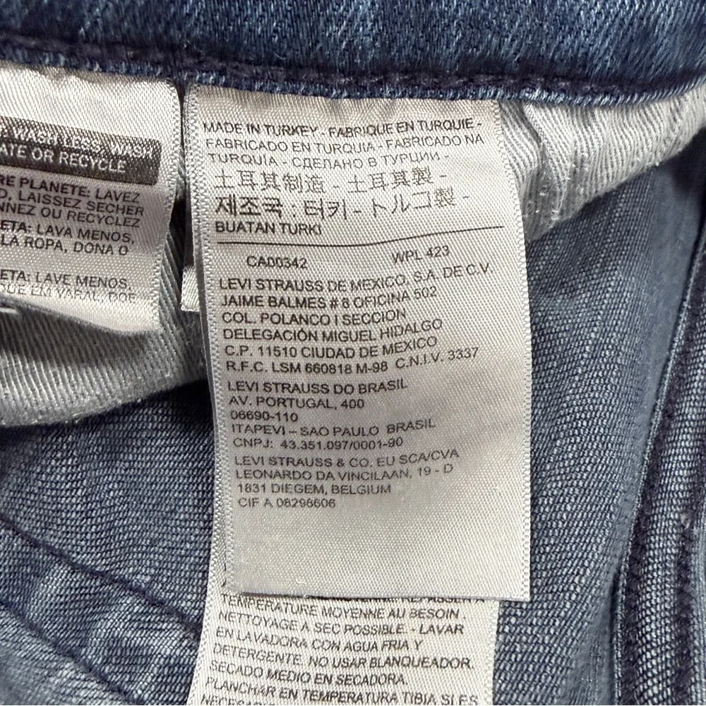 Levi's Lot 510 Mid Rise Skinny Fit Denim Jeans Size 34 x 30 Men’s